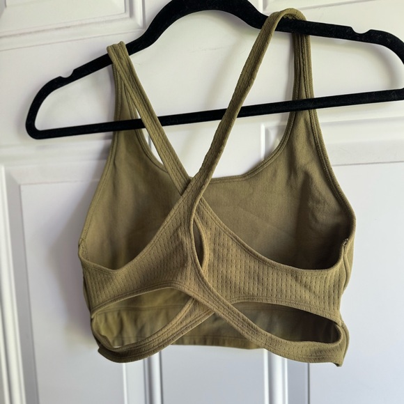 WORN ONCE Fabletics NO-BOUNCE SCULPTKNIT® BRA In Color Moss Green LIKE NEW - Picture 11 of 17